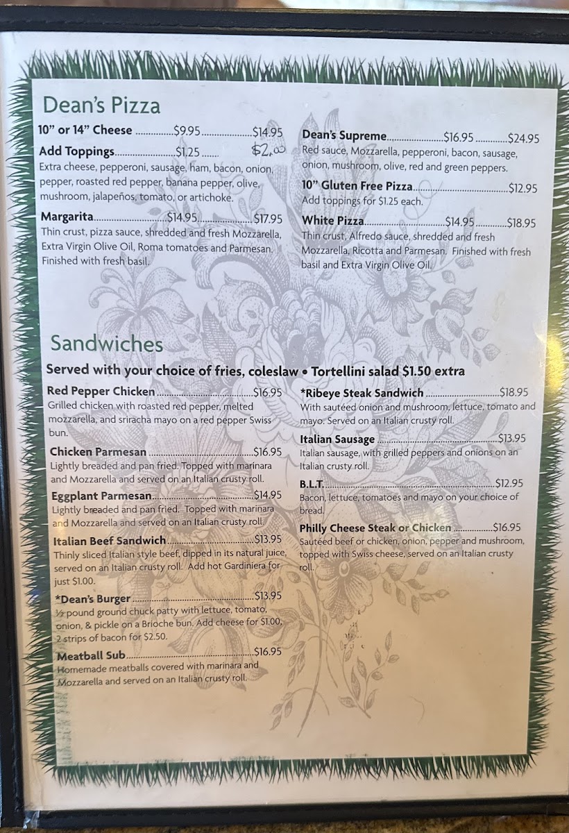 Dean's Place Menu - Image 3