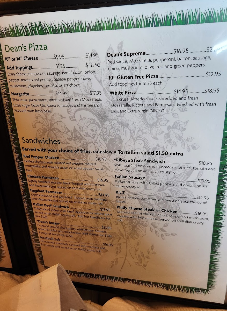 Dean's Place Menu - Image 5